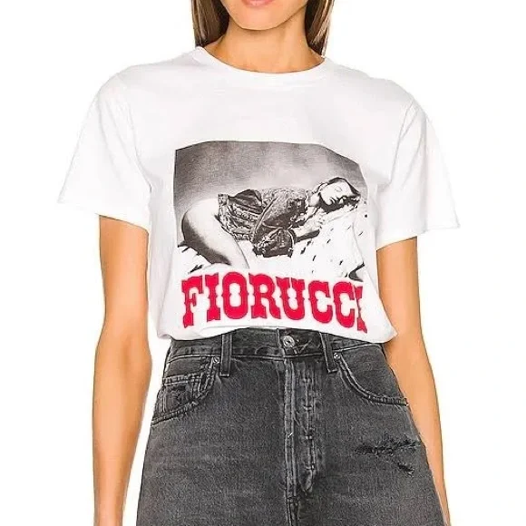 Fiorucci White Black Graphic Tee - Picture 1 of 9